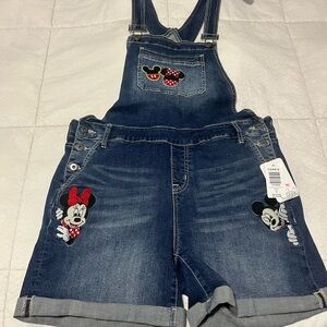 Torrid Disney Shortalls with embroidery of Mickey and Minnie size 14w